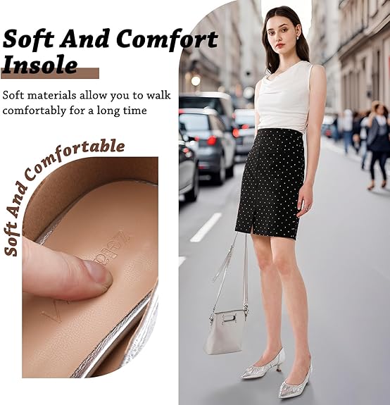 Shiny Pleated Slip-On High Heels
