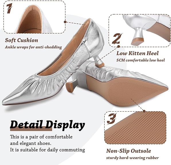Shiny Pleated Slip-On High Heels