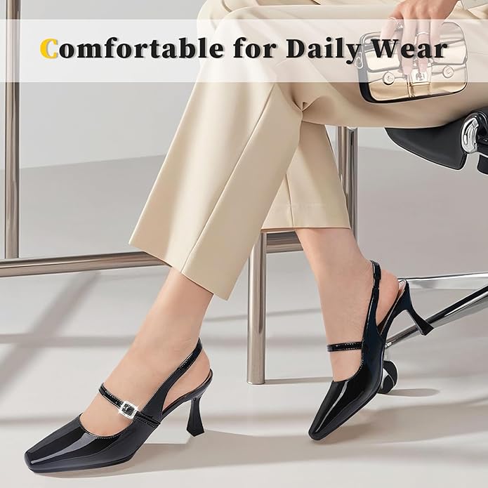 Strappy Square Toe Mary Janes