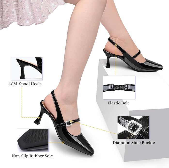 Strappy Square Toe Mary Janes