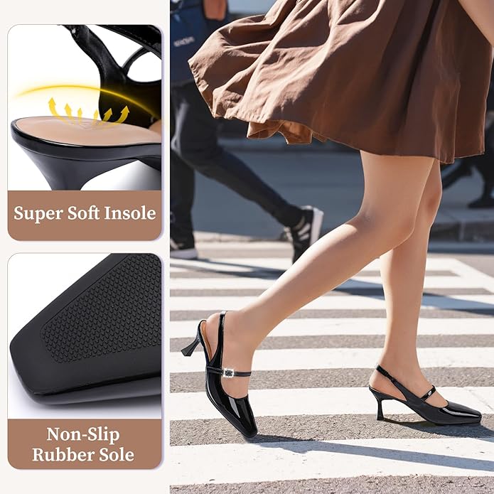 Strappy Square Toe Mary Janes
