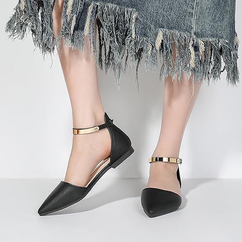Pointed Toe Flat Rhinestone Butterfly Flats