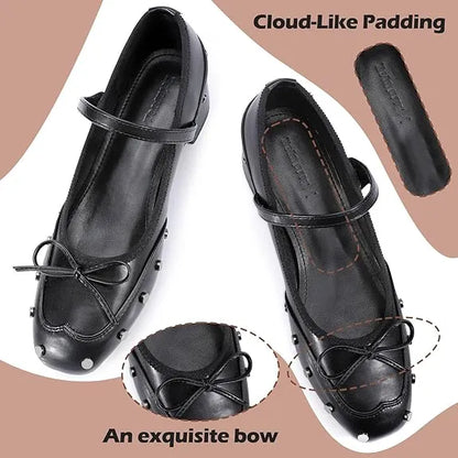 Studded Square Toe Mary Janes