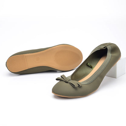 Egg roll shoes flats  round toe
