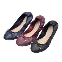 Cracked Bowknot Flat Shoes for Ladies